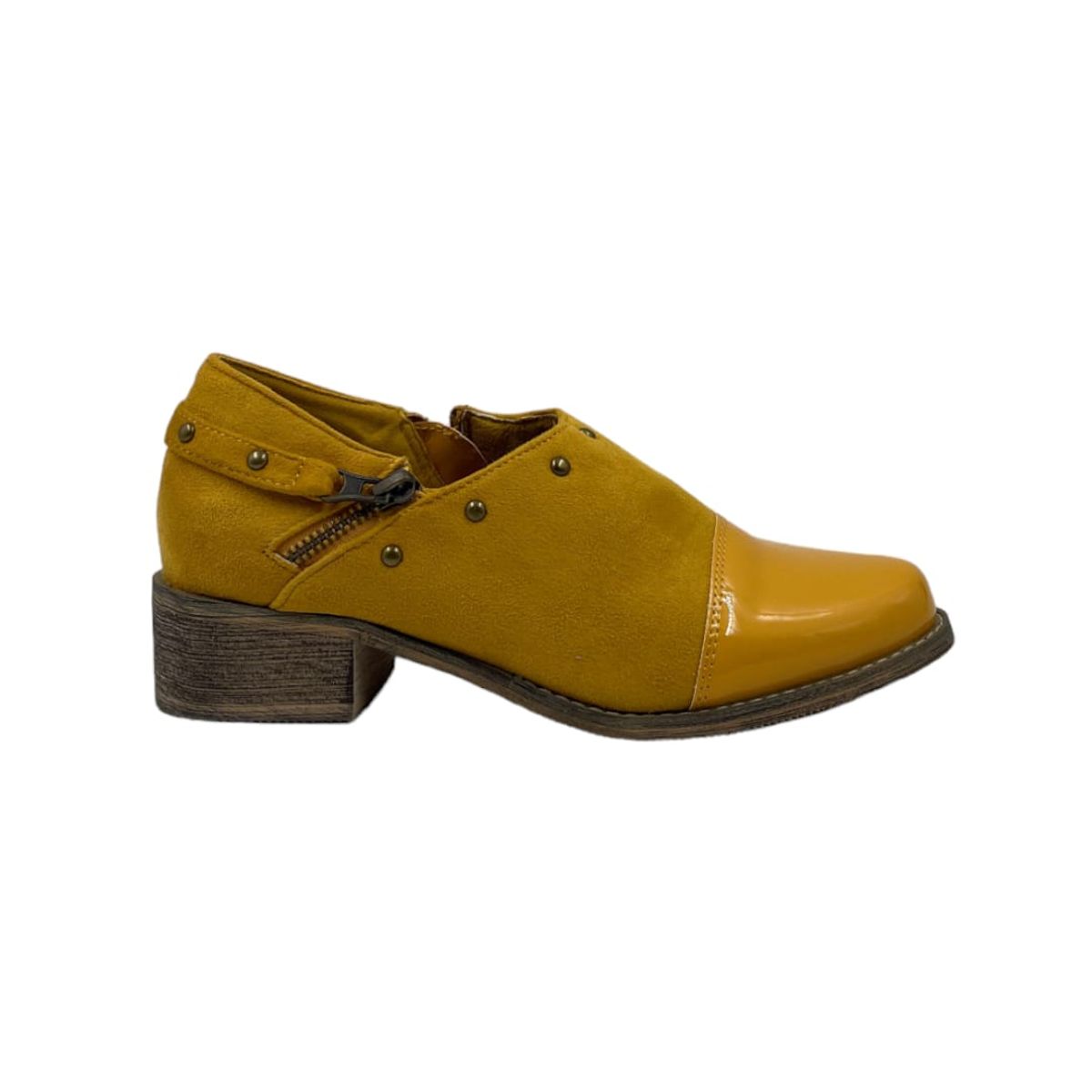 HERIEL - Zapato Amarillo Tachas Gamuza