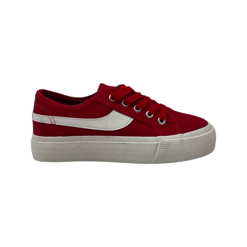 HERIEL - Zapatilla Roja Plataforma Mujer