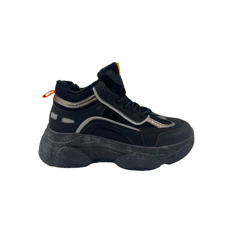 HERIEL - Zapatilla Negra Plataforma Mujer