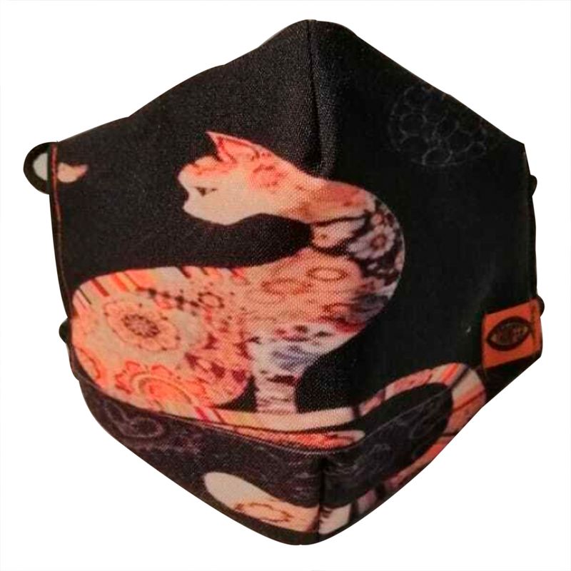 TRONFER - Mascarilla 3 Capas Línea gato rosado