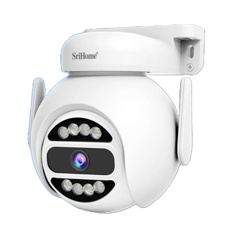 SRIHOME - Cámara de Seguridad Srihome SH047 4MP PTZ WiFi 5G Visión Nocturna