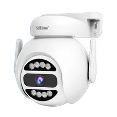 SRIHOME - Cámara de Seguridad SH047 4MP PTZ WiFi 5G Visión Nocturna