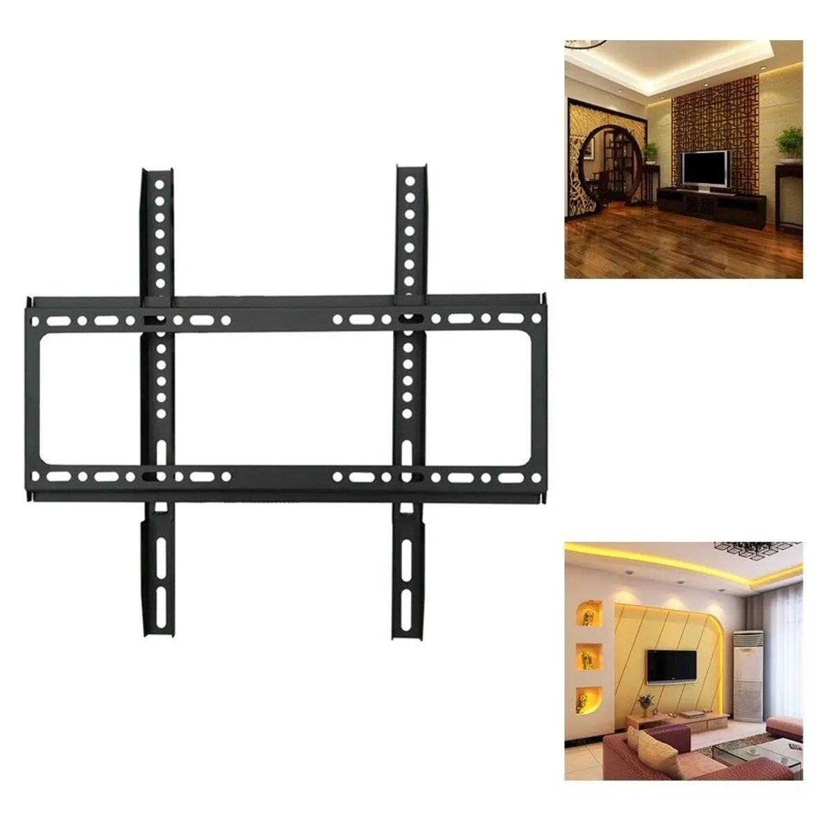 GENERICO - Soporte Tv Pared Muro Lcd Led Fijo 26 A 63 Pulgadas 50kg Color Negro