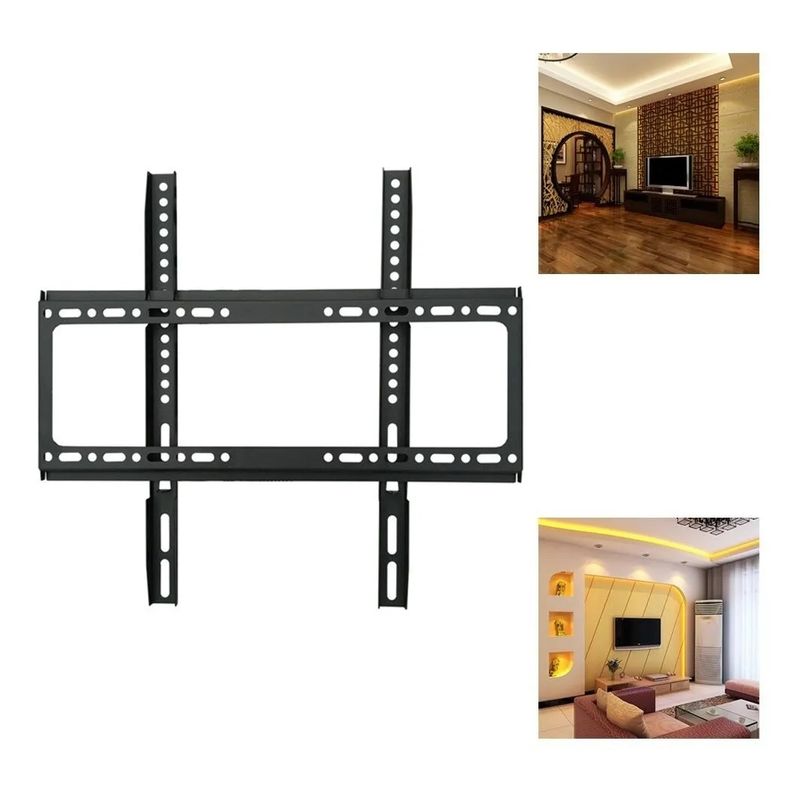 GENERICO - Soporte Tv Pared Muro Lcd Led Fijo 26 A 63 Pulgadas 50kg Color Negro