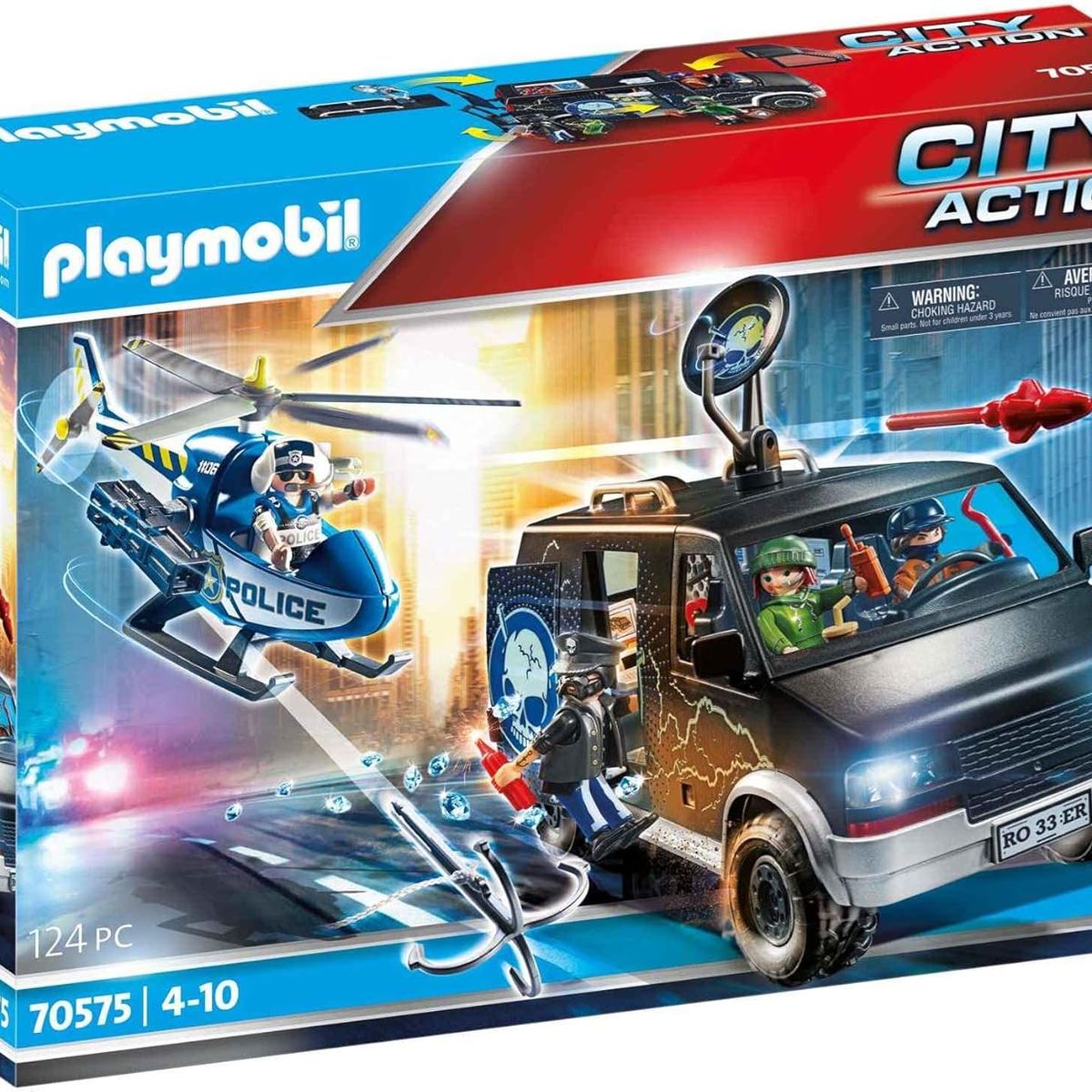 PLAYMOBIL - PLAYMOBIL HELICOPTERO DE POLICIA PERSECUCION DEL PM70575