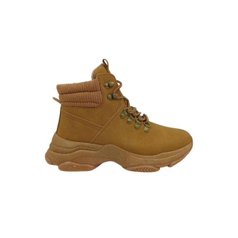 HERIEL - Zapatilla Camel Gamuza Plataforma