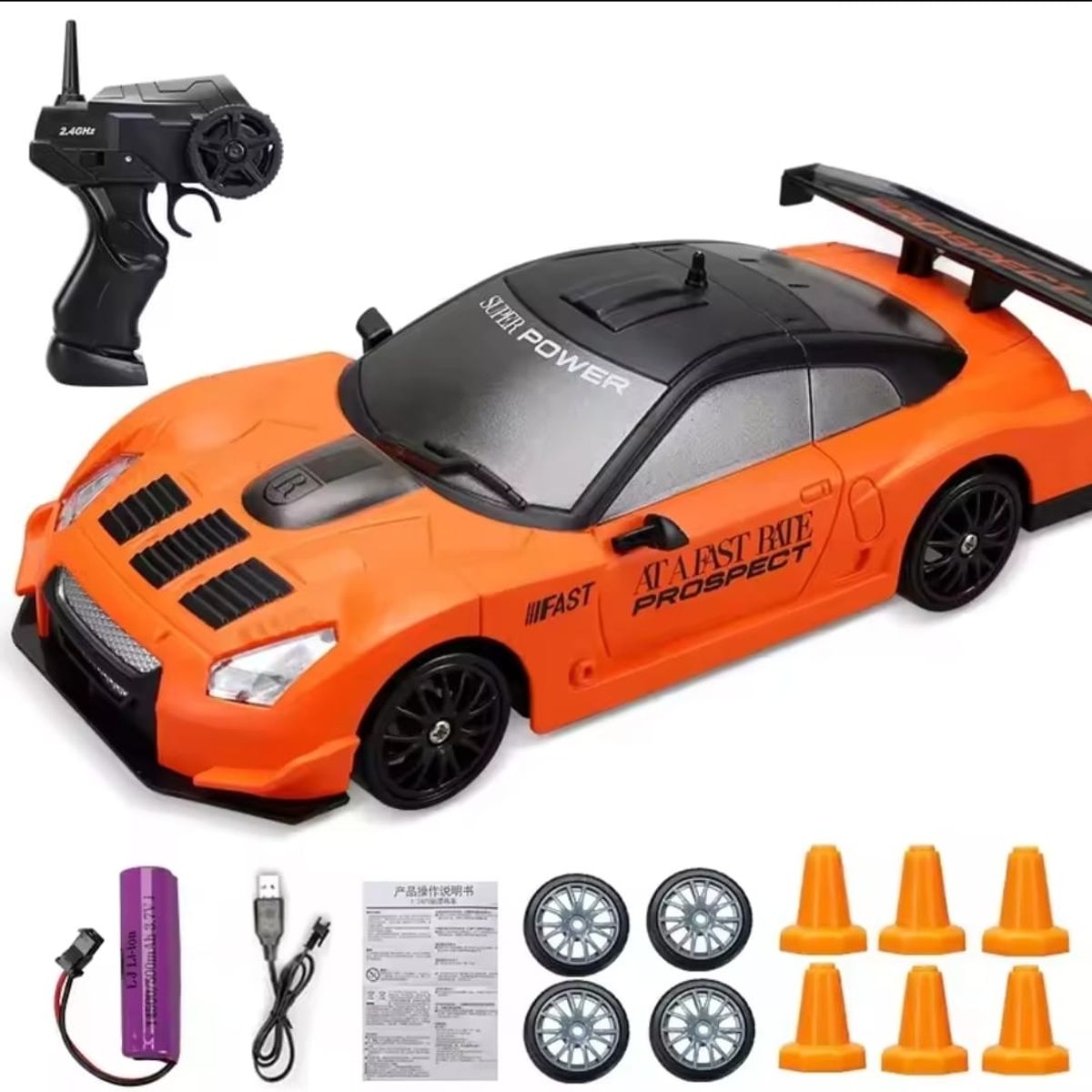 RACING - auto Drift lotus 1 :20 Control Remoto racing naranjo