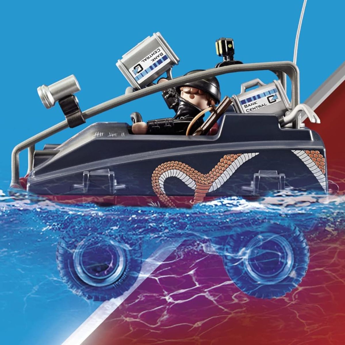 PLAYMOBIL - PLAYMOBIL Police Parachute with Amphibious Vehicle PM70781