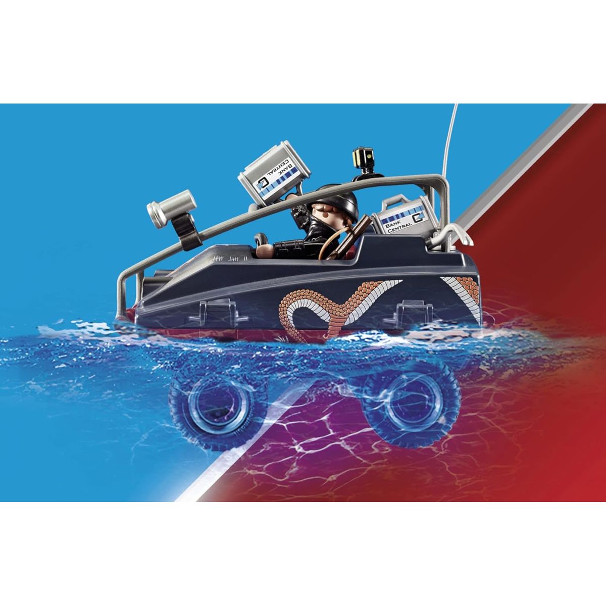 PLAYMOBIL - PLAYMOBIL Police Parachute with Amphibious Vehicle PM70781