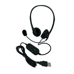 TECMASTER - Auriculares Call-Center Micrófono USB Tm100559