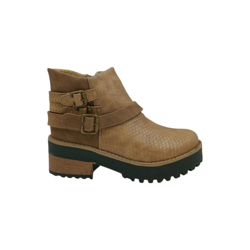 HERIEL - Botín Camel Plataforma Mujer
