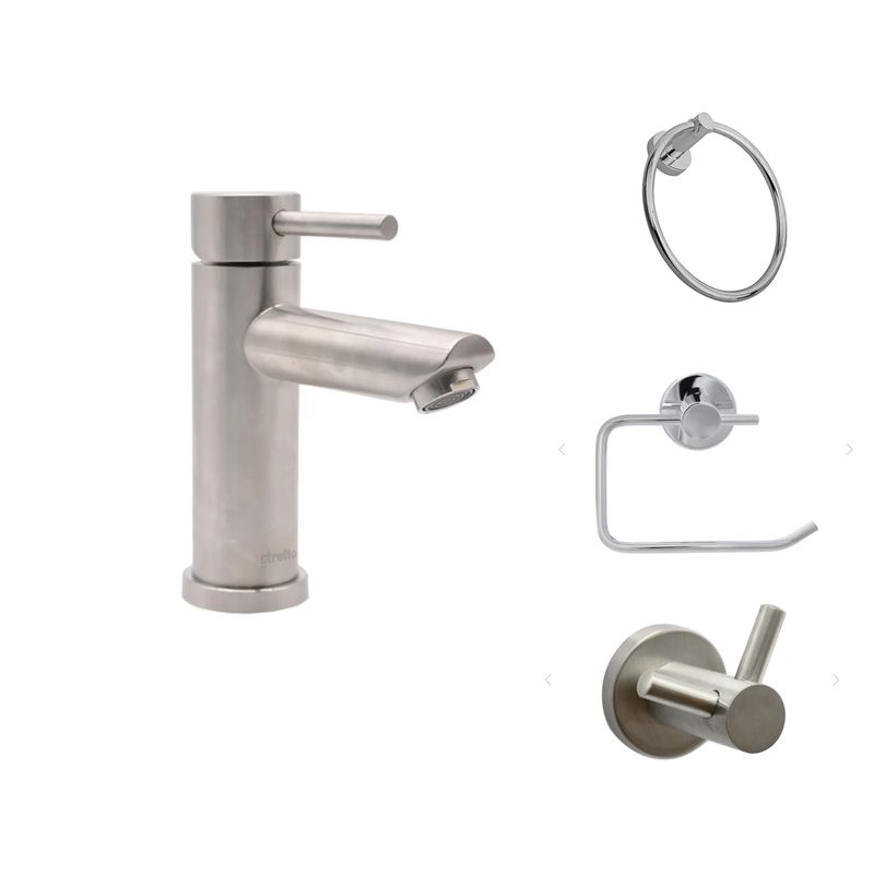 STRETTO - PACK Monomando Lavatorio Fiorenzo mas accesorios