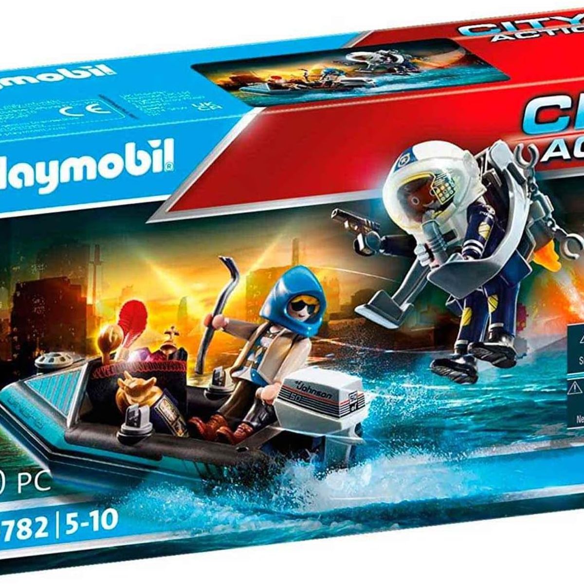 PLAYMOBIL - PLAYMOBIL Police Jet Pack with Boat PM70782