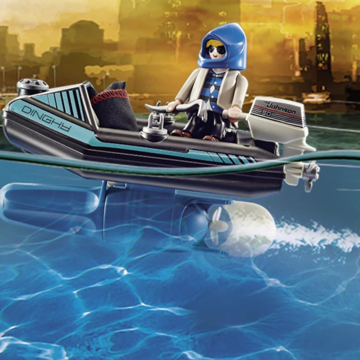 PLAYMOBIL - PLAYMOBIL Police Jet Pack with Boat PM70782