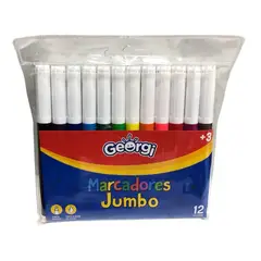 GEORGI - Marcadores o Lapices Scripto Jumbo 12 Colores