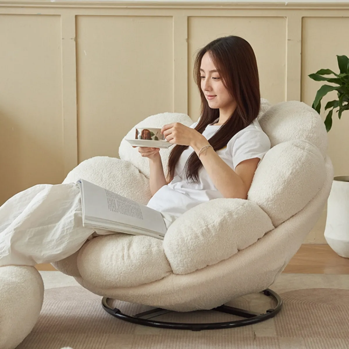 HOMER OUTDOOR - Silla Perezosa Silla De Computadora Silla De Oficina Flores