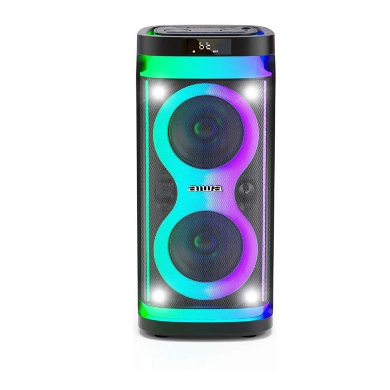 AIWA - Parlante Bluetooth Aiwa AW-POH4D Karaoke TWS LED - Negro