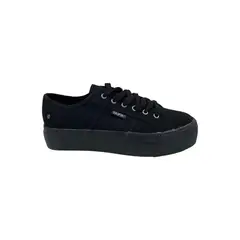 HERIEL - Zapatilla Negra Textil Mujer