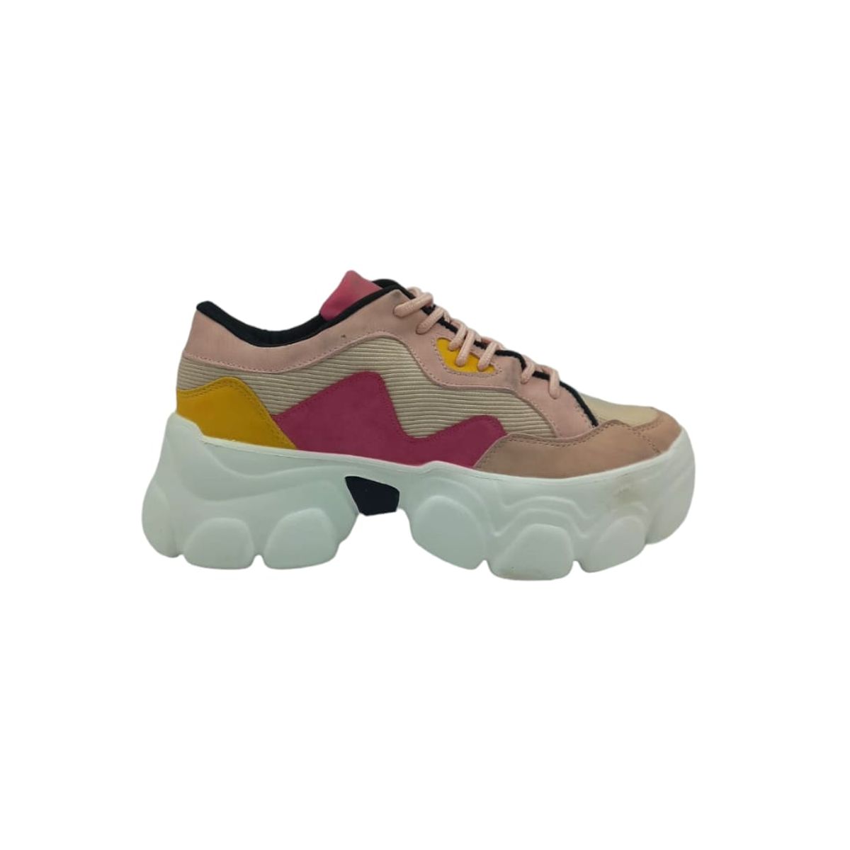 HERIEL - Zapatilla Rosa Plataforma Mujer