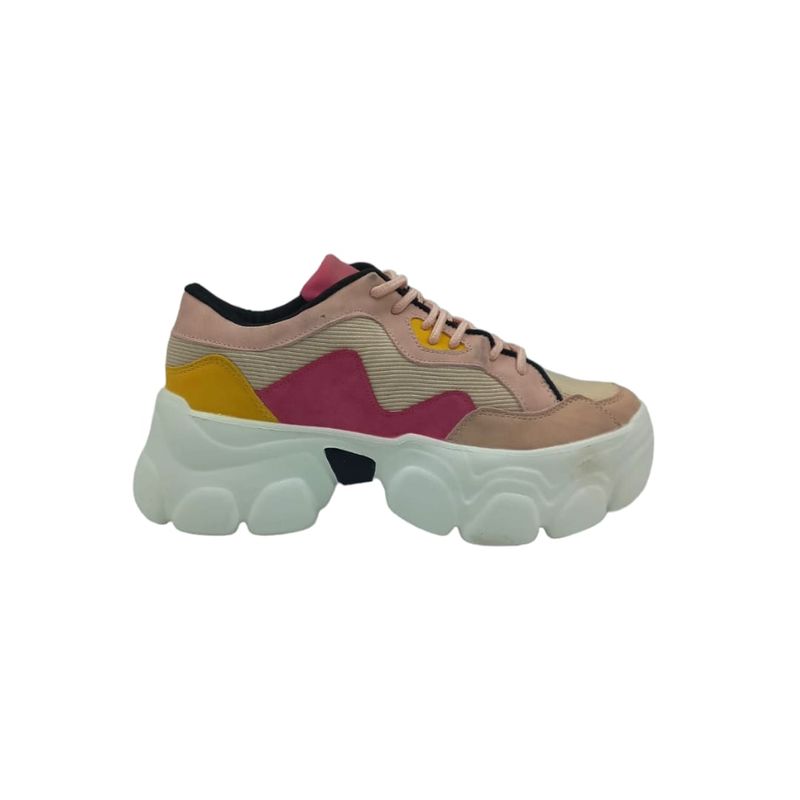 HERIEL - Zapatilla Rosa Plataforma Mujer