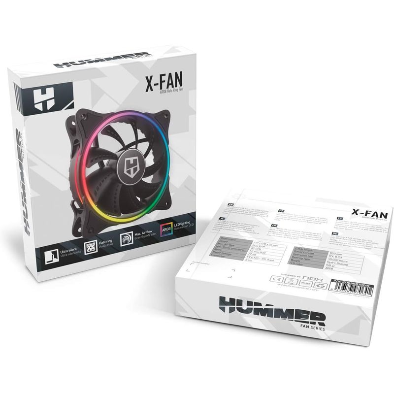 NOX - Ventilador Nox X-Fan ARGB Halo Ring Fan