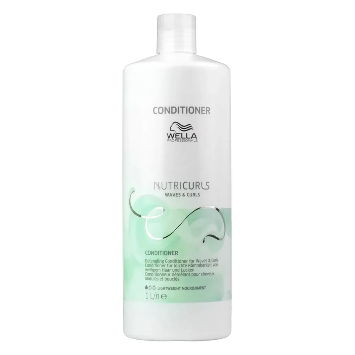 WELLA - Acondicionador Wella Nutricurls 1000ml Suaviza Nutre Reduce el Frizz