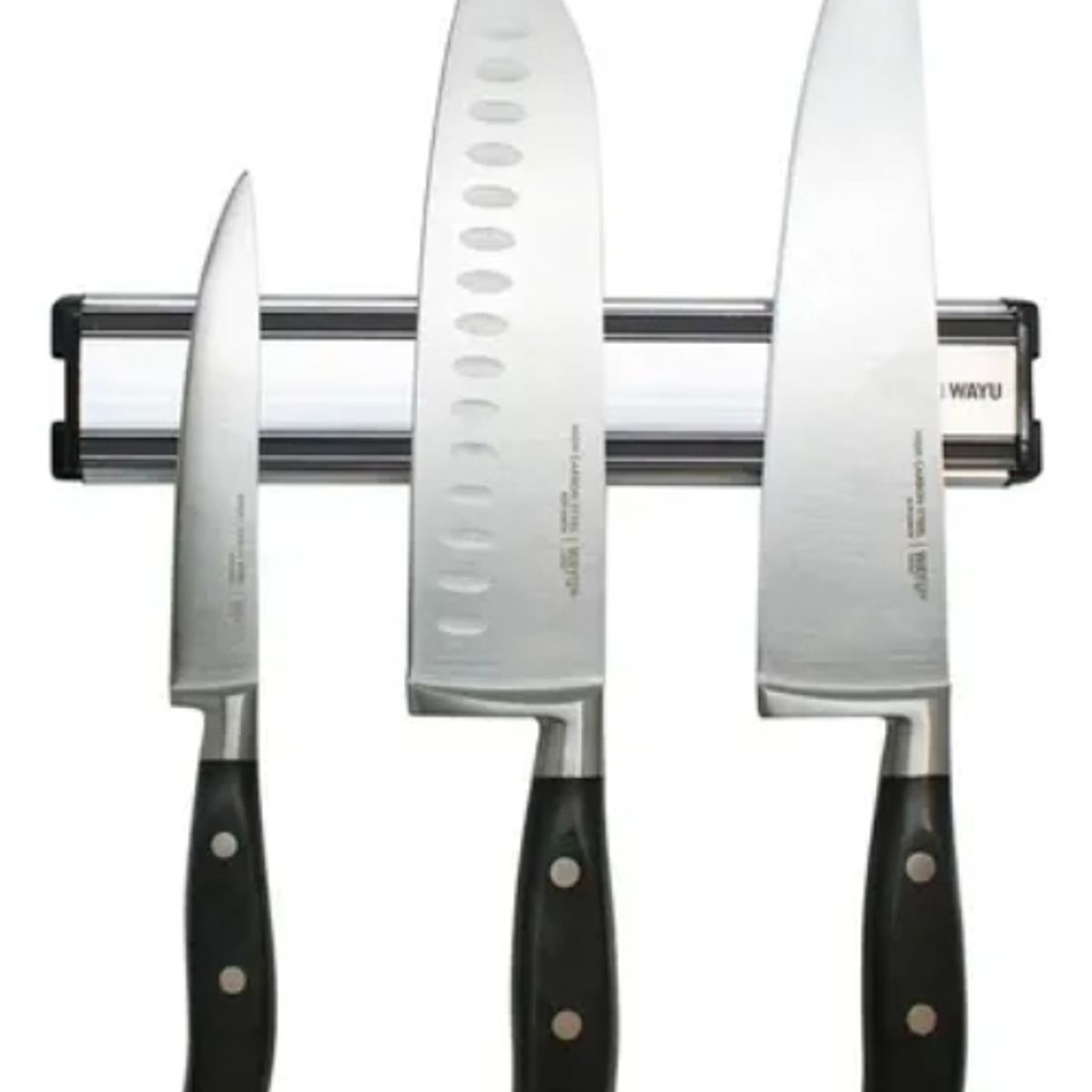 WAYU - Set Cuchillo + Block Magnético Wayu Color Plateado-negro