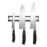 Set Cuchillo + Block Magnético Color Plateado-negro