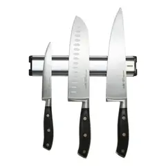 WAYU - Set Cuchillo + Block Magnético Color Plateado-negro