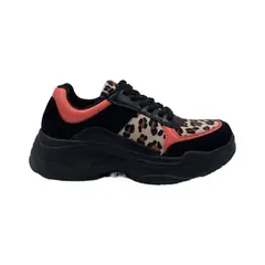 HERIEL - Zapatilla Negra Print Plataforma