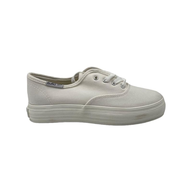 HERIEL - Zapatilla Blanca Plataforma Mujer