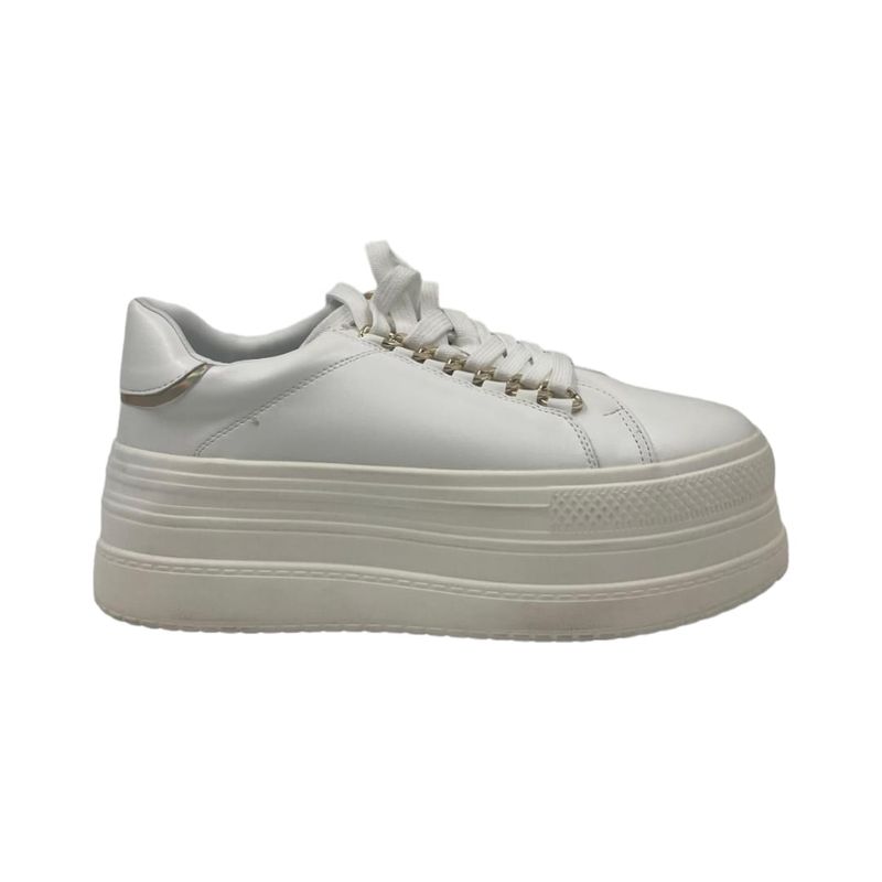 HERIEL - Zapatilla Blanca Plataforma Mujer