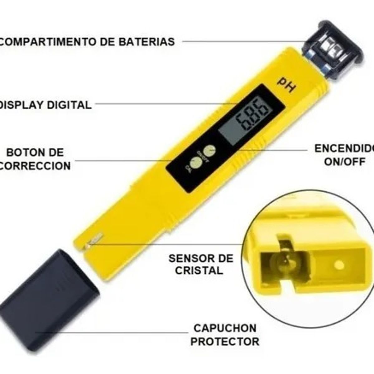 GENERICO - Medidor Digital De Agua Ph Portatil