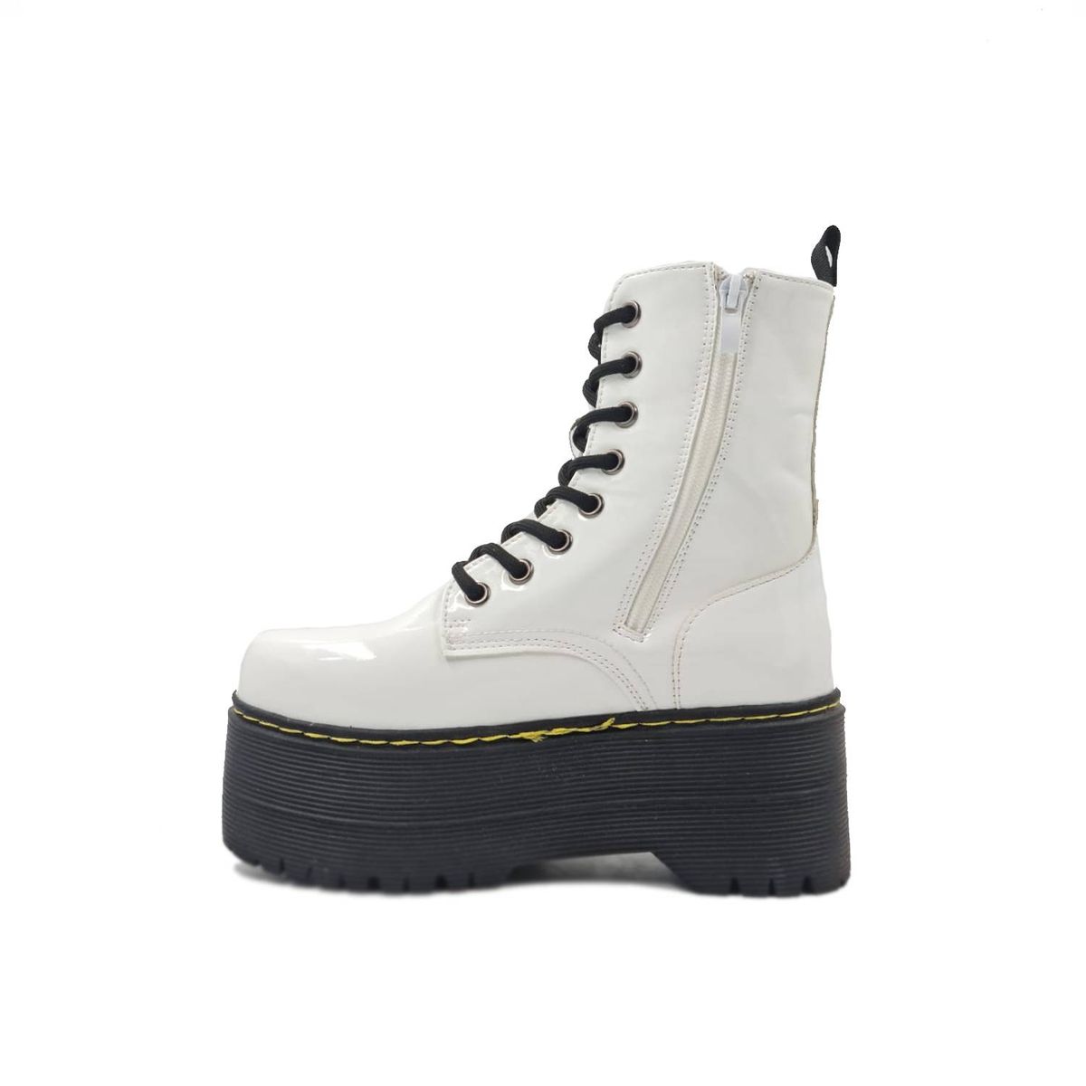 HERIEL - Botín Blanco Plataforma Mujer