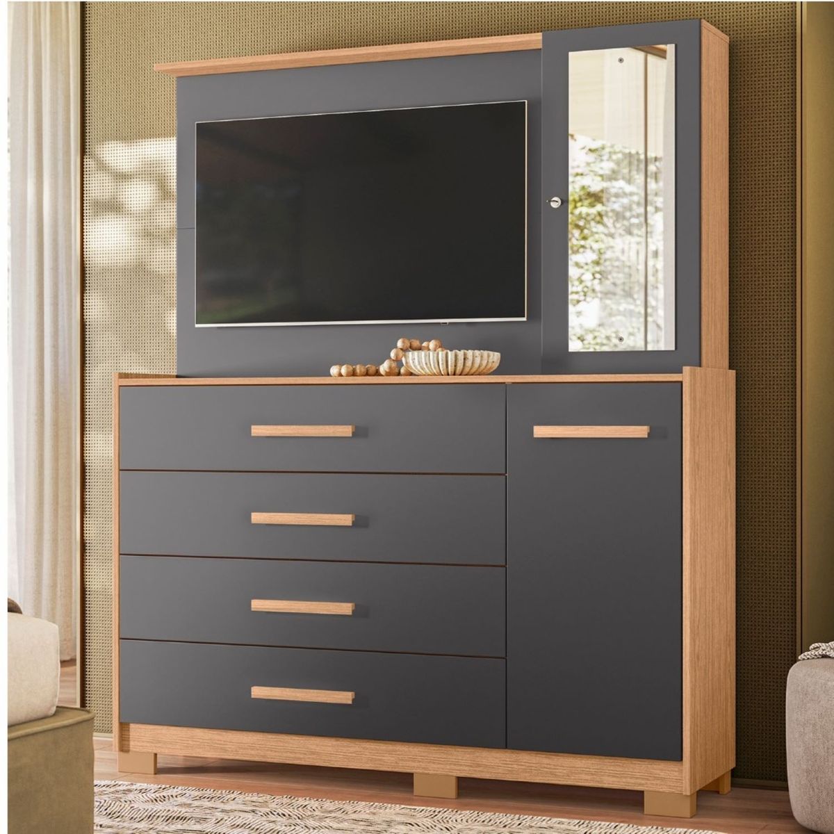 TAHUARI - Comoda Isabella Freijo titanium