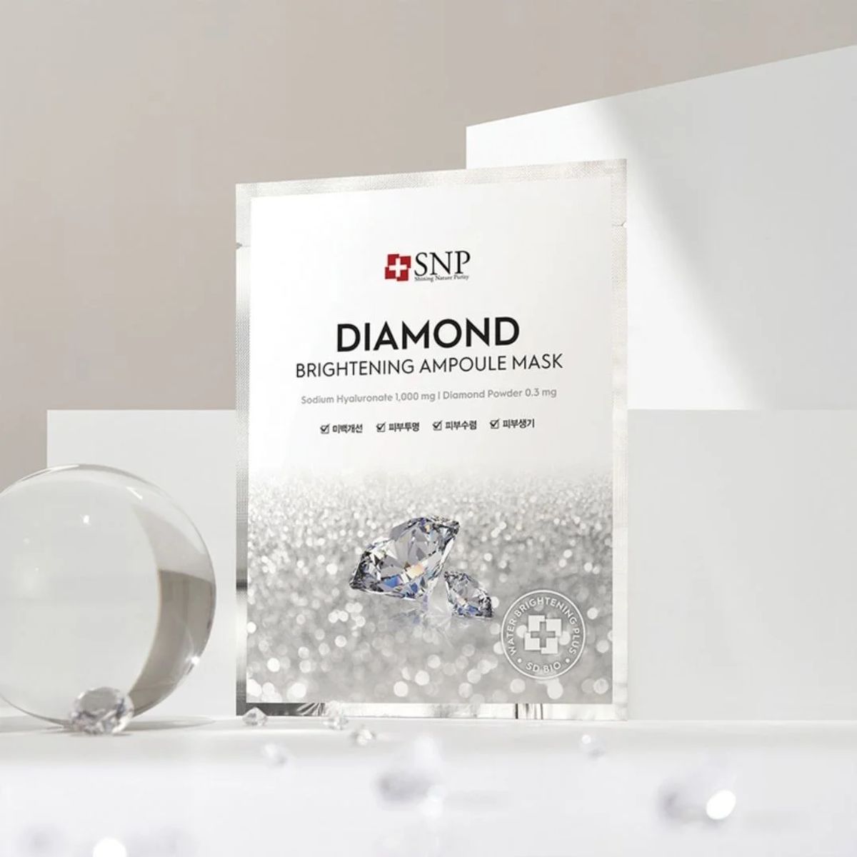 SNP New Power - Mascarilla en Lámina con Ampolla Iluminadora de Diamantes