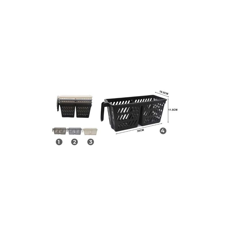 GENERICO - CESTA ORGANIZADORA DE PLASTICO CON DIVISIÓN 30CM