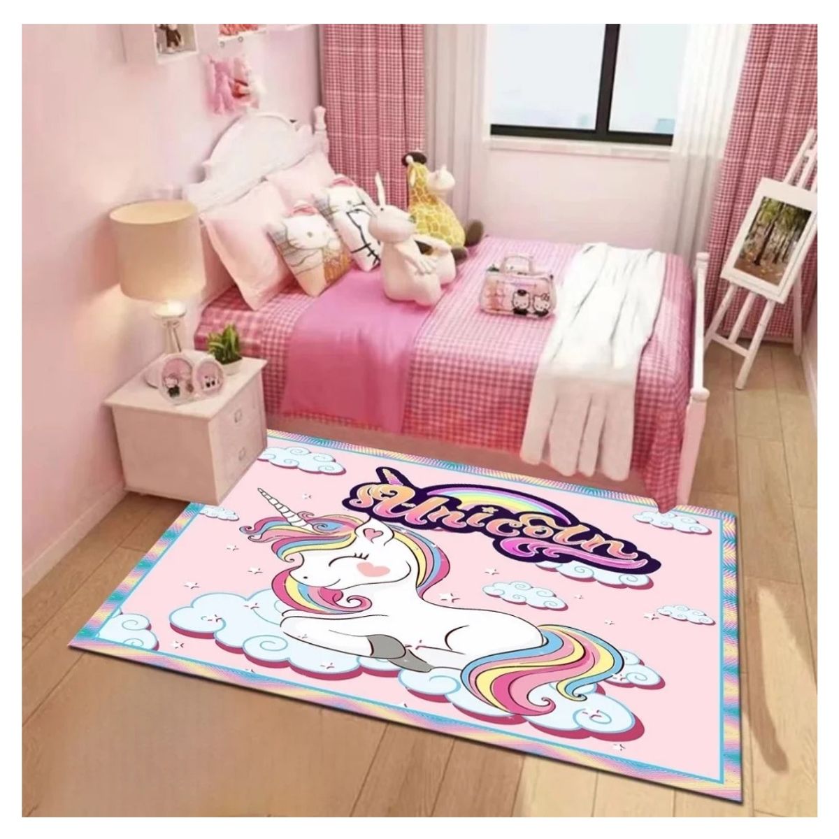 SMARTY - Alfombra Lisa Infantil Diseño Unicorn Dreams 120x160CM