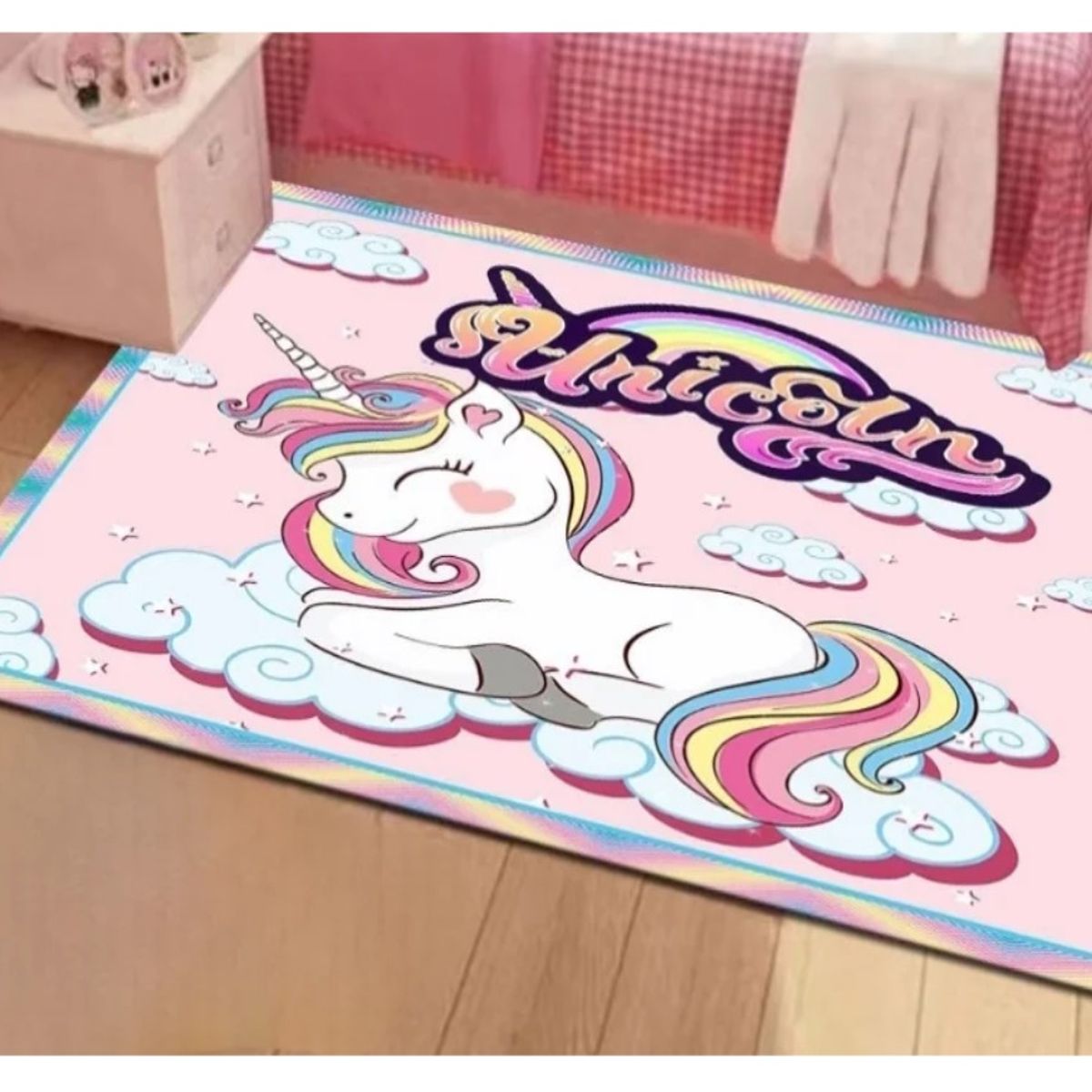 SMARTY - Alfombra Lisa Infantil Diseño Unicorn Dreams 120x160CM