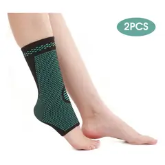 INFITNESS - Soporte De Compresión Para Tobillo 2 Piezas Negro