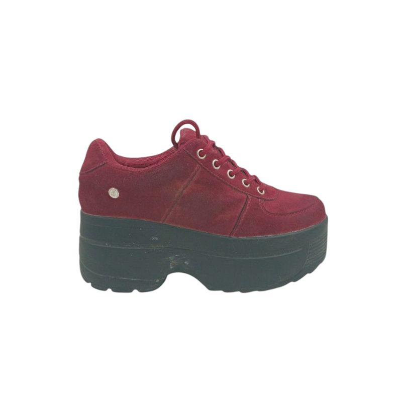 HERIEL - Zapatilla Burdeos Plataforma Mujer