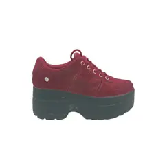 HERIEL - Zapatilla Burdeos Plataforma Mujer