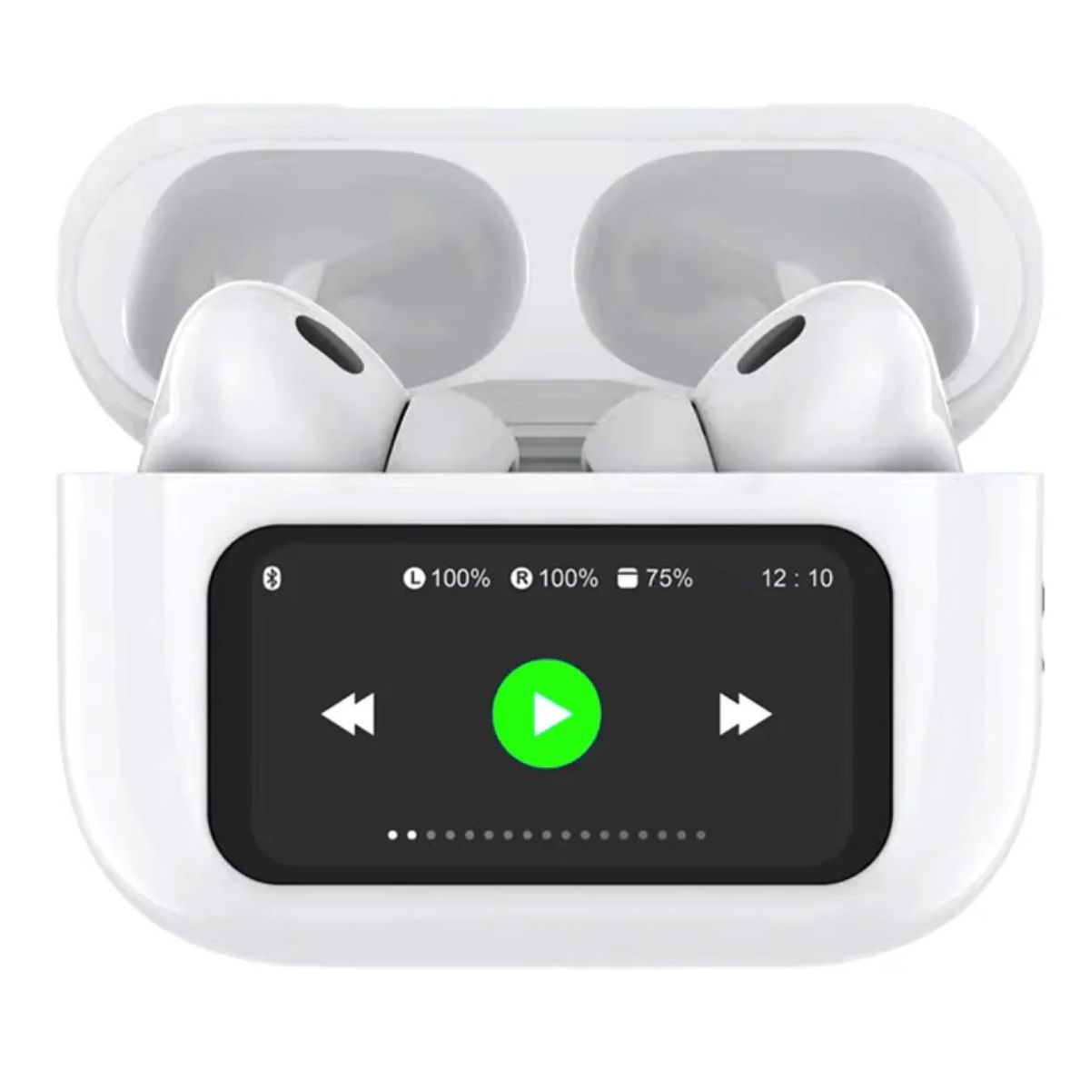 FIDDLER - Audífonos Mini Pods TWS Pantalla touch T9 Blanco Fiddler