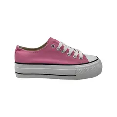 HERIEL - Zapatilla Rosa Textil Plataforma