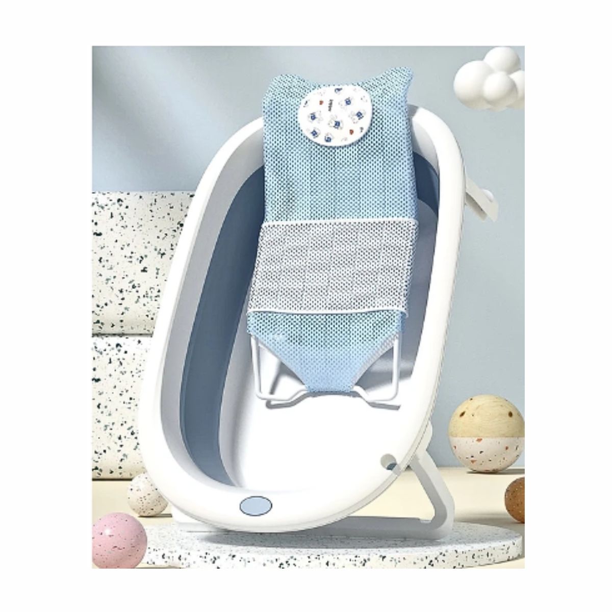 GENERICO - Malla Soporte Apoyo Para Tina Baño Bebé Color Azul