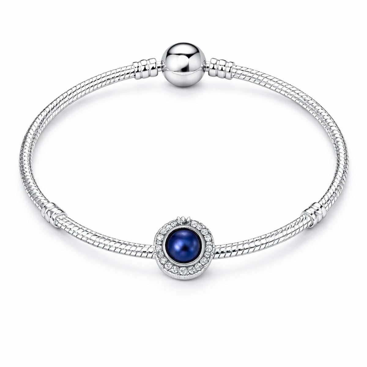 GENERICO - Pulsera con charm corona azul resplandecer