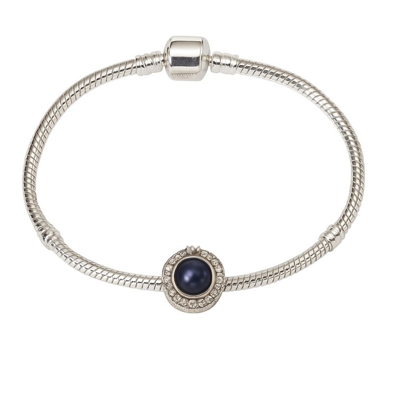 GENERICO - Pulsera con charm corona azul resplandecer