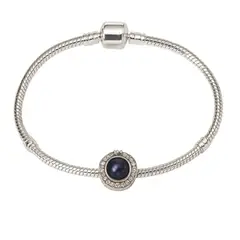 GENERICO - Pulsera con charm corona azul resplandecer