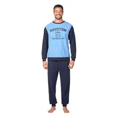 LADY GENNY - Pijama Micropolar Hombre Dos Tonos