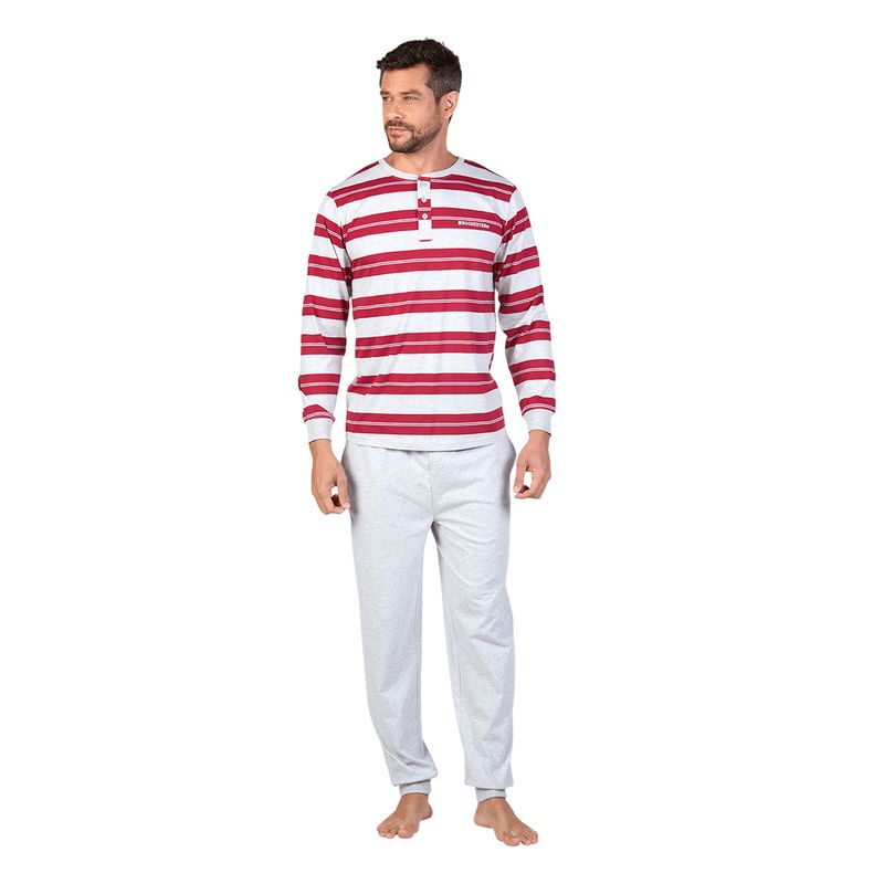 LADY GENNY - Pijama De Hombre Algodón a Rayas